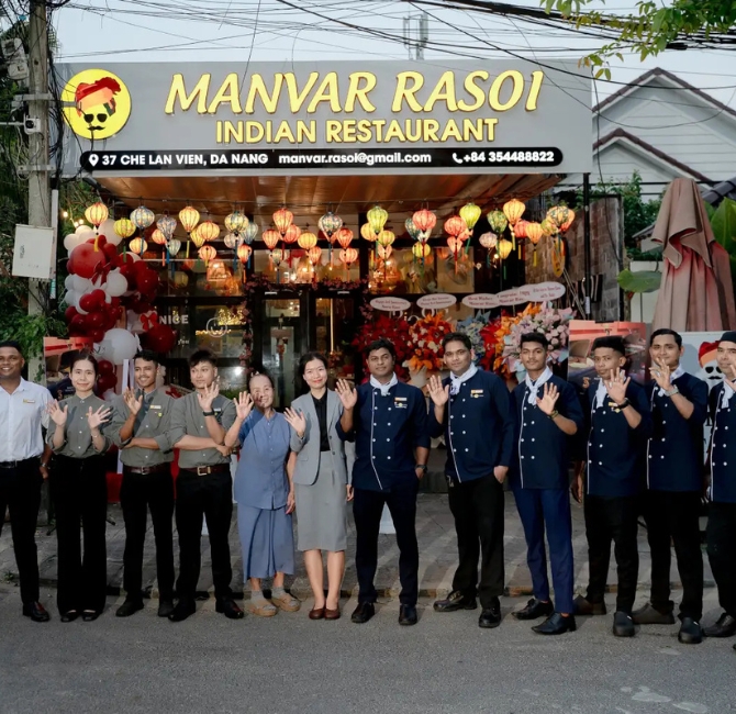 Manvar Rasoi restaurant interior in Da Nang